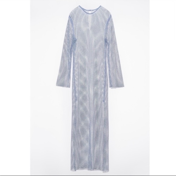 Zara Blue Rhinestone Dress - Picture 14 of 15
